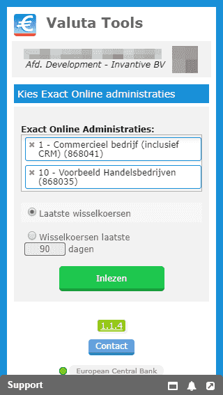 Ook via een telefoon kunt u de koersen inlezen in Exact Online.